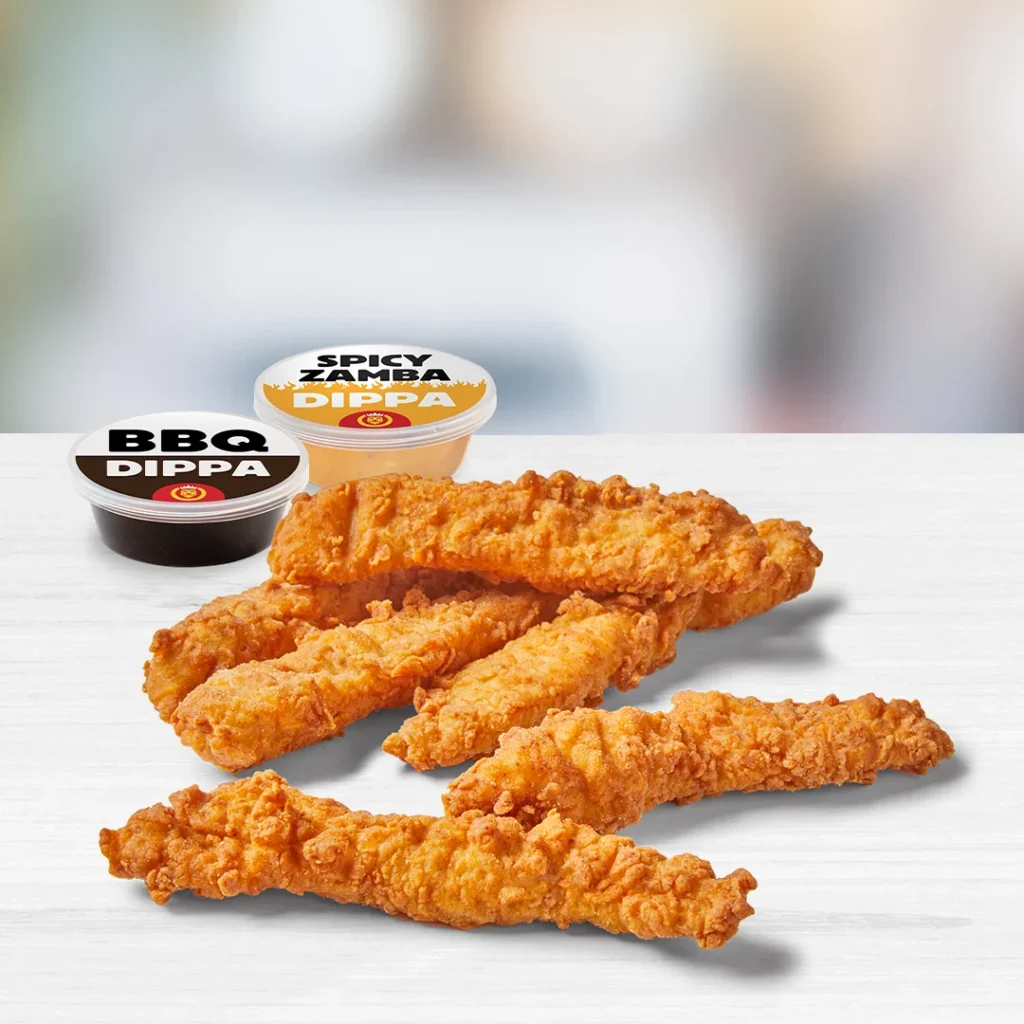 6 Chicken Fingers & 2 Dippas